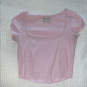 Urban outfitters ribbed square neck crop top